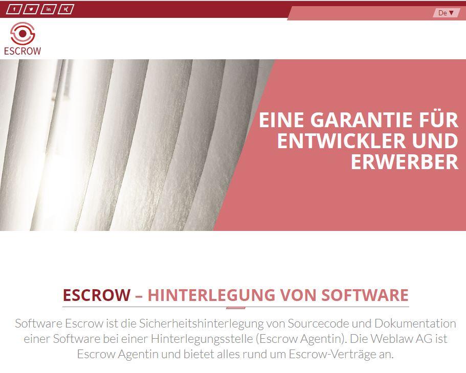 Software Escrow - neue Webseite online